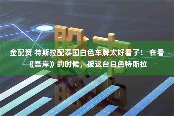 金配资 特斯拉配泰国白色车牌太好看了！ 在看《吾岸》的时候，被这台白色特斯拉