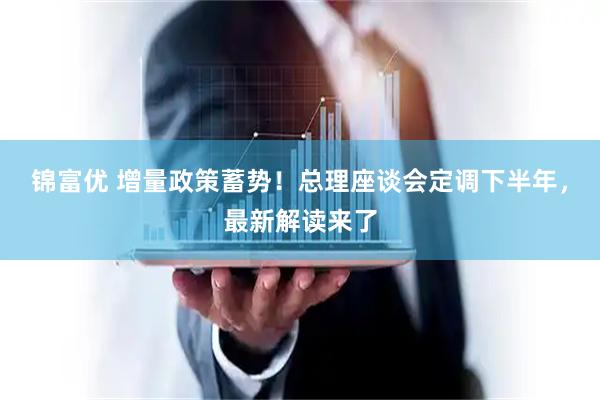 锦富优 增量政策蓄势！总理座谈会定调下半年，最新解读来了