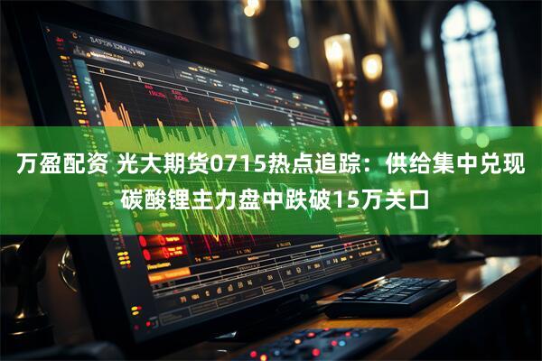 万盈配资 光大期货0715热点追踪：供给集中兑现 碳酸锂主力盘中跌破15万关口