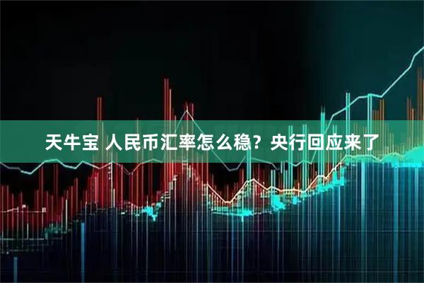 天牛宝 人民币汇率怎么稳？央行回应来了